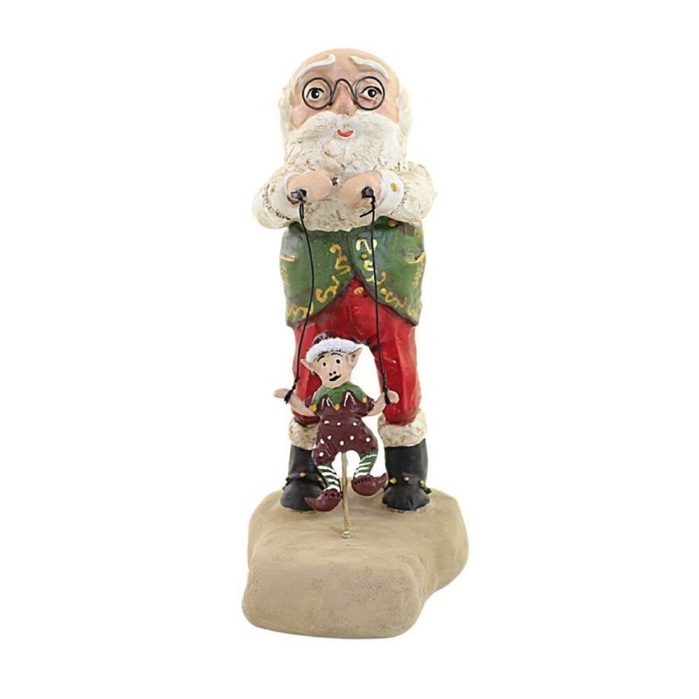 Charles McClenning 8.75 In Marionette Show Santa New  Rare